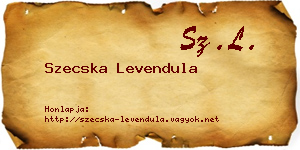 Szecska Levendula névjegykártya